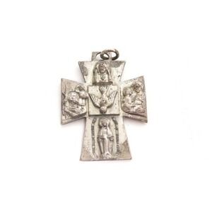 Catholic‎ Miraculous Medal Silver Cross